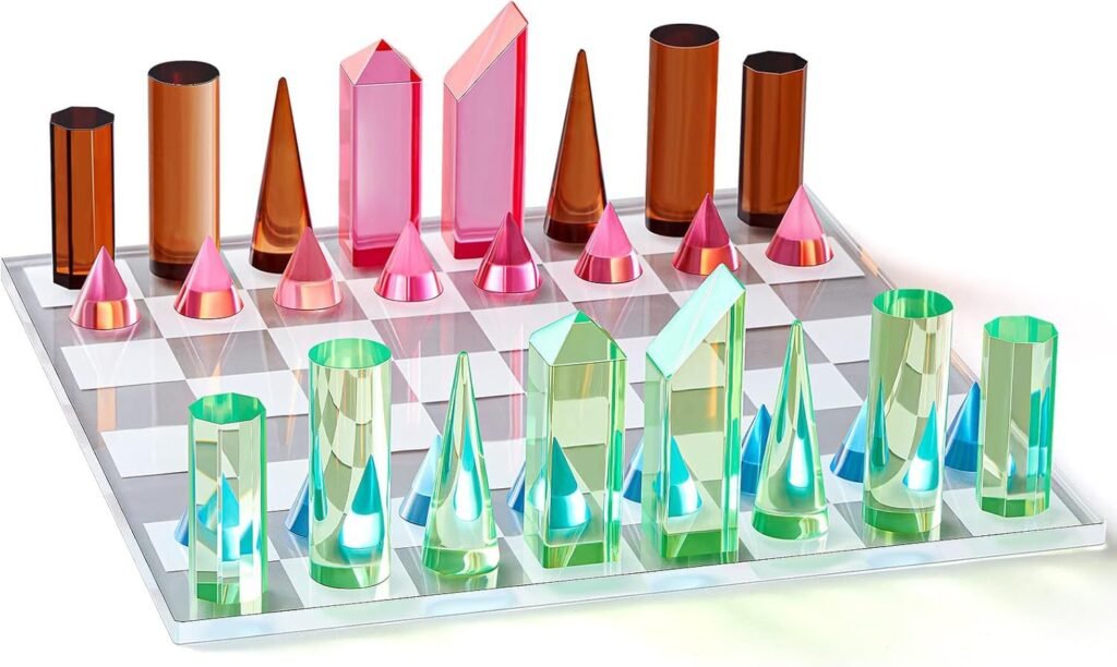 Modern Acrylic Chess Pieces