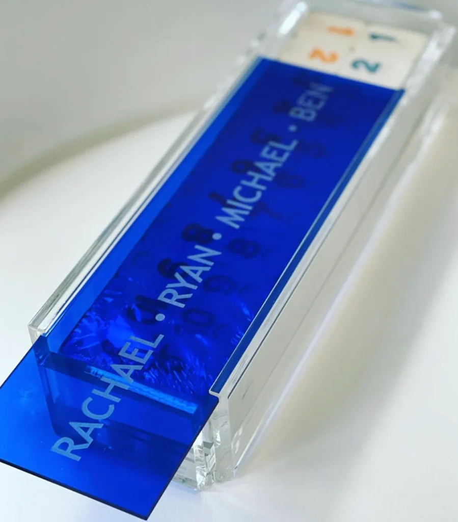Rummy Tiles in Acrylic Holder