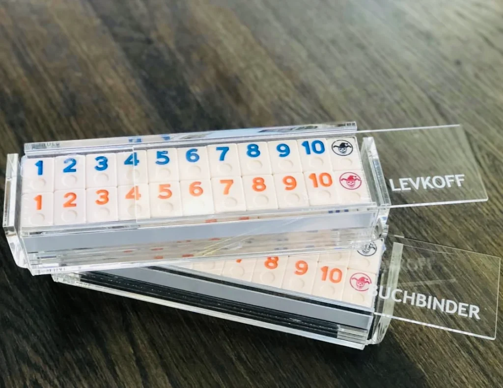 Acrylic Rummy Game Set with Tray